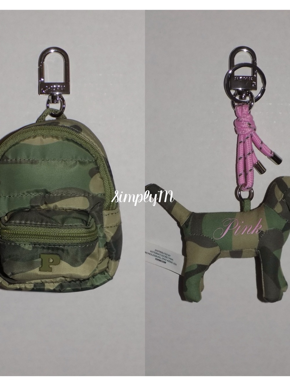 Victoria’s Secret VS PINK Micro Dog & Mini Backpack Keychain Charm